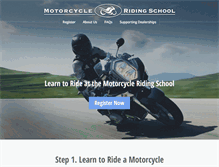 Tablet Screenshot of motorcycleridingschool.com